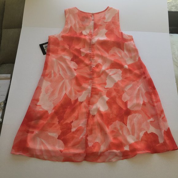 Womens Dress A-line 14 Sheer Abstract *SOLD* - Picture 2 of 7